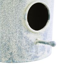 daiktų Paukščių namelis, skirtas pakabinti metalinį baltos mėlynos spalvos Ø15cm H21cm