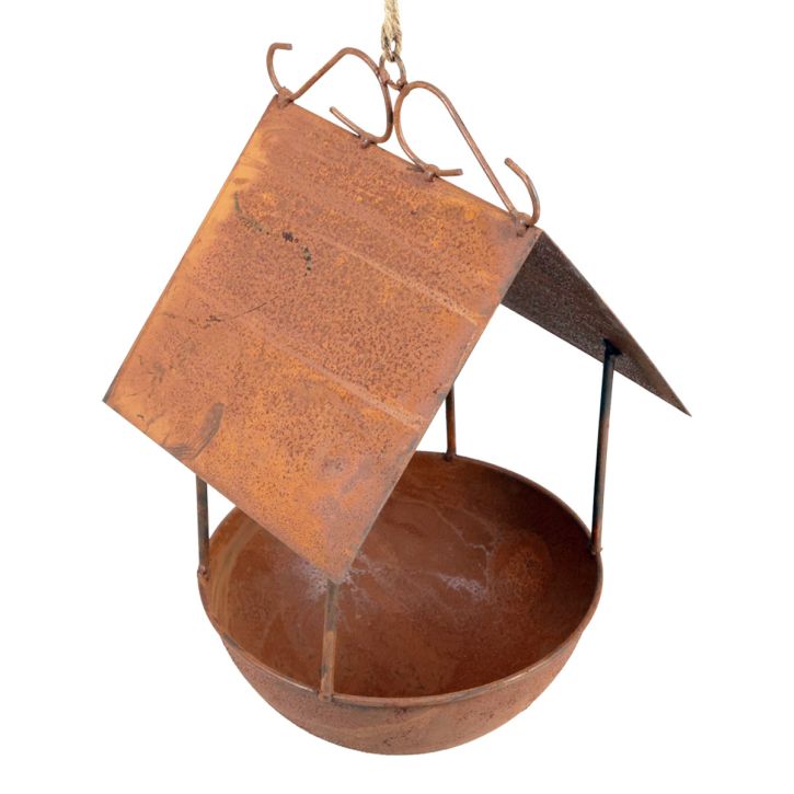 Dekoratyvinis paukščių namelis paukščių vonia patina sodo puošmena 18,5×20×33cm