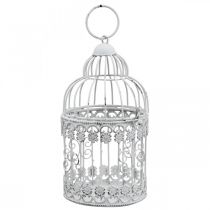 Deco Aviary Shabby White Bird Cage Metalinė apdaila Ø10cm H17cm