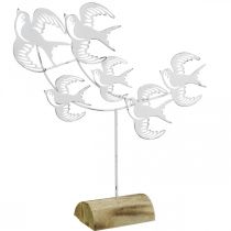 Kregždutės, stalo dekoracijos, paukščių dekoracijos Baltos, natūralios spalvos Shabby Chic A33.5cm P32.5cm