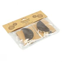 daiktų Koriniai rutuliai Kalėdiniai korio rutuliai juodo aukso Ø8cm 4vnt