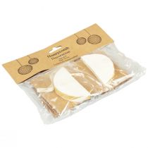 daiktų Koriniai rutuliai korio rutuliukai kalėdiniai balti blizgučiai Ø8cm 4vnt