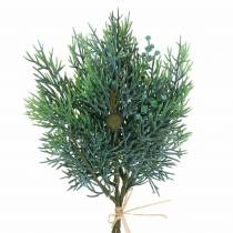 daiktų Dekoratyvinė kadagio šakelė su kūgiais žalia, mėlyna skalbta 25cm 2 vnt