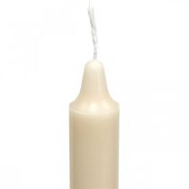 daiktų PURE vaško žvakės lazdelės žvakės kremas Sahara 250/23mm natūralus vaškas 4 vnt