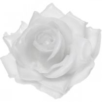 daiktų Vaškinė rožė balta Ø10cm Vaškuota dirbtinė gėlė 6vnt