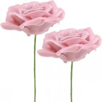 daiktų Vaško rožės deko rožės vaško rožinės spalvos Ø8cm 12vnt