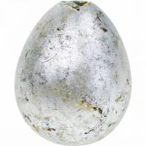Putpelių kiaušinių puošmena sidabrinė tuščia 3cm Velykinė puošmena 50vnt