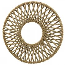 Sienų apdaila boho stiliaus, dekoratyvinė žiedinė džiuto juostelė Ø38cm