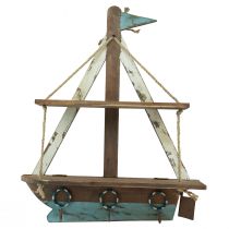 daiktų Sieninė lentyna laivo jūrinė dekoratyvinė medinė spinta 62×14cm H75cm