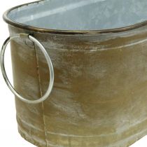 daiktų Komplektas Planter Metal Tub Vintage Retro L22.5cm/27cm/31cm