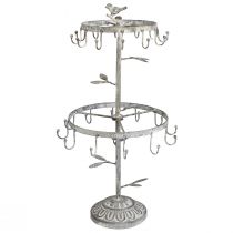 daiktų Gaminių laikiklis metalinis rūdžių pilkas dekoratyvinėms pakaboms Ø24cm H49cm