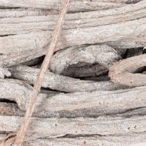 daiktų Gluosnių vainiko dekoracija, vainikas iš baltai nubaltintų šakų, 40 cm