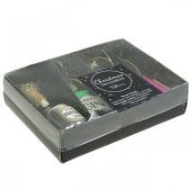 daiktų Kalėdinis pakabukas buteliukas Kalėdų eglutės puošmena 7cm asorti 4vnt