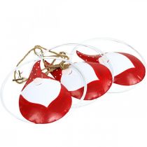 daiktų Kalėdų papuošalas nykštukas Kalėdų Senelis metalinis Ø16cm 3vnt