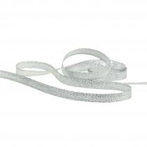 daiktų Kalėdinė juostelė lurex sidabrinė 10mm 50m