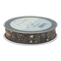 daiktų Kalėdinė juostelė rudo aukso dovanų juostelė eglutė 25mm 15m