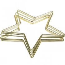 daiktų Kalėdinė puošmena metalinė žvaigždė auksinė dekoratyvinė žvaigždės pakabukas 20cm 6 vnt