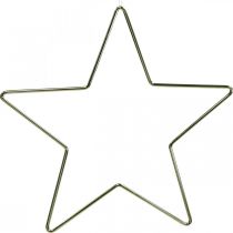 Kalėdinė puošmena metalinė žvaigždė aukso puošmena žvaigždės pakabukas 20cm 6vnt
