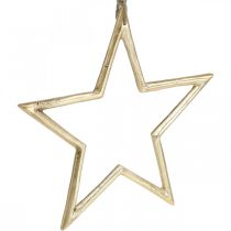 Kalėdinės dekoracijos žvaigždė, Advento puošmena, žvaigždės pakabukas Golden B24,5cm