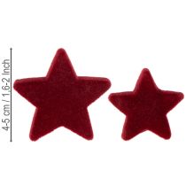 daiktų Kalėdinės dekoracijos, žvaigždės, Bordo spalvos, stalo dekoracija, 4-5 cm, 40 vnt.