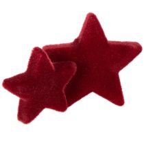daiktų Kalėdinės dekoracijos, žvaigždės, Bordo spalvos, stalo dekoracija, 4-5 cm, 40 vnt.