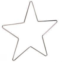 daiktų Kalėdinės dekoracijos žvaigždės pakabinimui metalinis sidabras 20cm 6 vnt