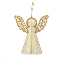 daiktų Popierinis angelas Kalėdinis angelas dekoravimo popierius baltas H12cm 4 vnt