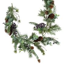 daiktų Kalėdinė girlianda violetinė uogų girlianda dirbtinė 180 cm