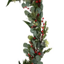 Kalėdinė girlianda eglės girlianda dirbtinė eukalipto spygliuočių uogų šakelė 160cm