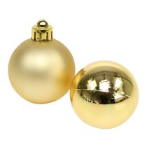 Kalėdinis kamuoliukas auksinis mažas Ø4cm 16vnt