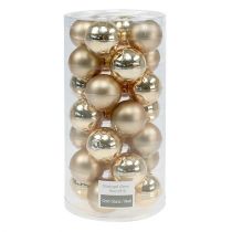 daiktų Kalėdinis rutulys 4cm auksinis blizgus/matinis stiklas 24 vnt