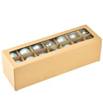 daiktų Dekoratyviniai stikliniai kalėdiniai žaisliukai, melsvai pilki, matiniai/blizgūs, 5 cm, 24 vnt.