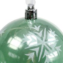 Kalėdinis rutulys Ø8cm šviesiai žalias plastikinis 1vnt