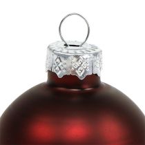 daiktų Kalėdinis rutulinis stiklas Ø4cm Bordo mišinys 24 vnt