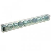 daiktų Kalėdiniai rutuliai plastikiniai šviesiai mėlyni mišinys Ø6cm 10 vnt