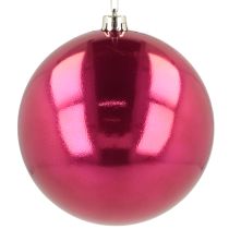 daiktų Kalėdinis plastikinis kalėdinis rutulys, didelis, rožinis, Ø14 cm