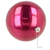 daiktų Kalėdinis plastikinis kalėdinis rutulys, didelis, rožinis, Ø14 cm