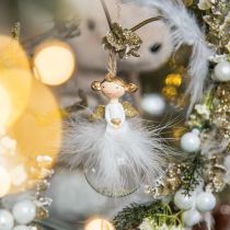 Kalėdinis rutulys angelas Kalėdų eglutės papuošalai H11,5cm Ø6cm