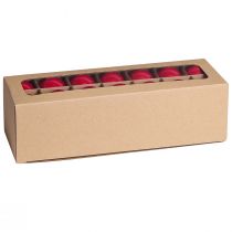 daiktų Raudoni stikliniai kalėdiniai žaisliukai / eglutės papuošalai, Ø4 cm, 24 vnt.