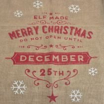 Kalėdinis maišelis Dovanų maišelis Kalėdinis džiuto maišas didelis 80×48cm