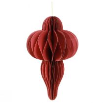 daiktų Kalėdinės dekoracijos popierinis ornamentas Bordeaux H40cm 2 vnt