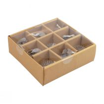 daiktų Kalėdinės dekoracijos stiklo dekoravimas svogūnas skaidrus deimantas Ø5,5cm 9 vnt