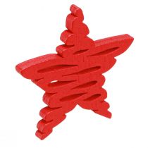 daiktų Puansetijos raudonai, natūralaus medžio barstymui 4cm 72 vnt