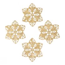 daiktų Poinsettias stars kalėdinis papuošimas metalinis Ø6cm 36 vnt