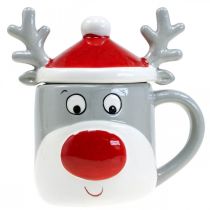 daiktų Kalėdinis puodelis šiaurės elnio puodelis su dangteliu H15cm 2vnt