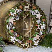 Kalėdų šakelė dekoratyvinė šakelė kūgio šakelė apsnigta 72cm