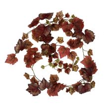 Vynuogių lapų girlianda tamsiai raudona 190cm