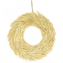 Natūralus vainikas, kviečių vainikas, kviečių vainikas, grūdų vainikas 37cm