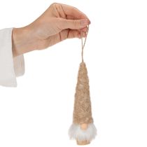 daiktų Dekoratyvinė nykštuko figūrėlė su barzda pakabinimui, 17 cm, 6 dalys