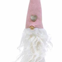 daiktų Gnome galvutė pakabinimui 45cm rožinė/pilka 2 vnt